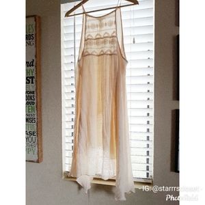 VIVID COLLECTION cream sharkbite dress